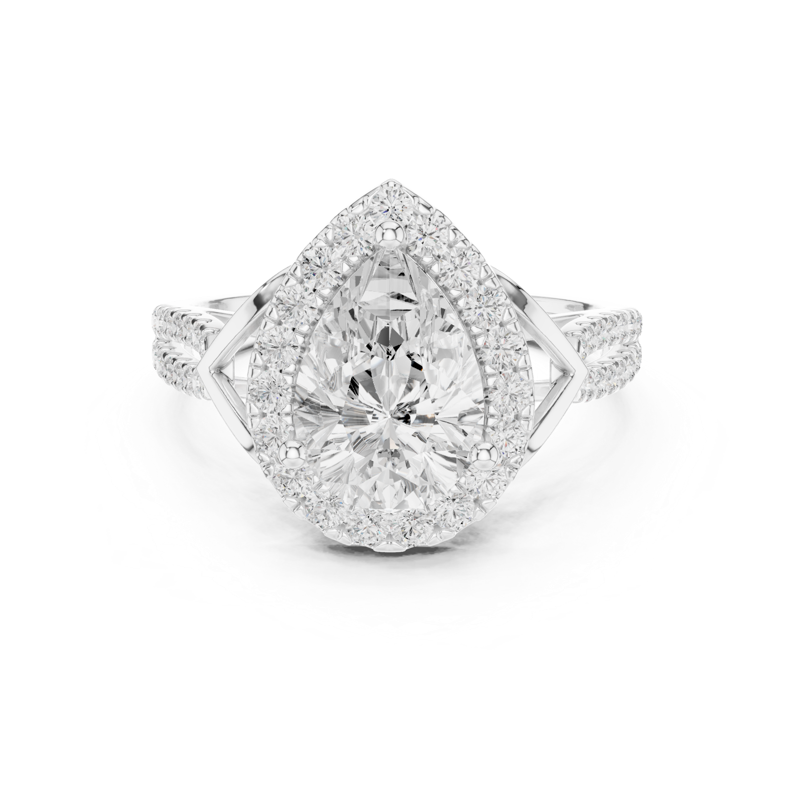 Gold Ring DDLR-397, White Gold, view 4