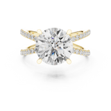 Gold Jewelry L36-25, Round center stone, Yellow Gold, view 4
