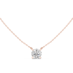Gold Jewelry DDPO-001, Round center stone, Rose Gold, view 4