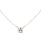 Gold Jewelry DDPO-001, Round center stone, Rose Gold, view 4