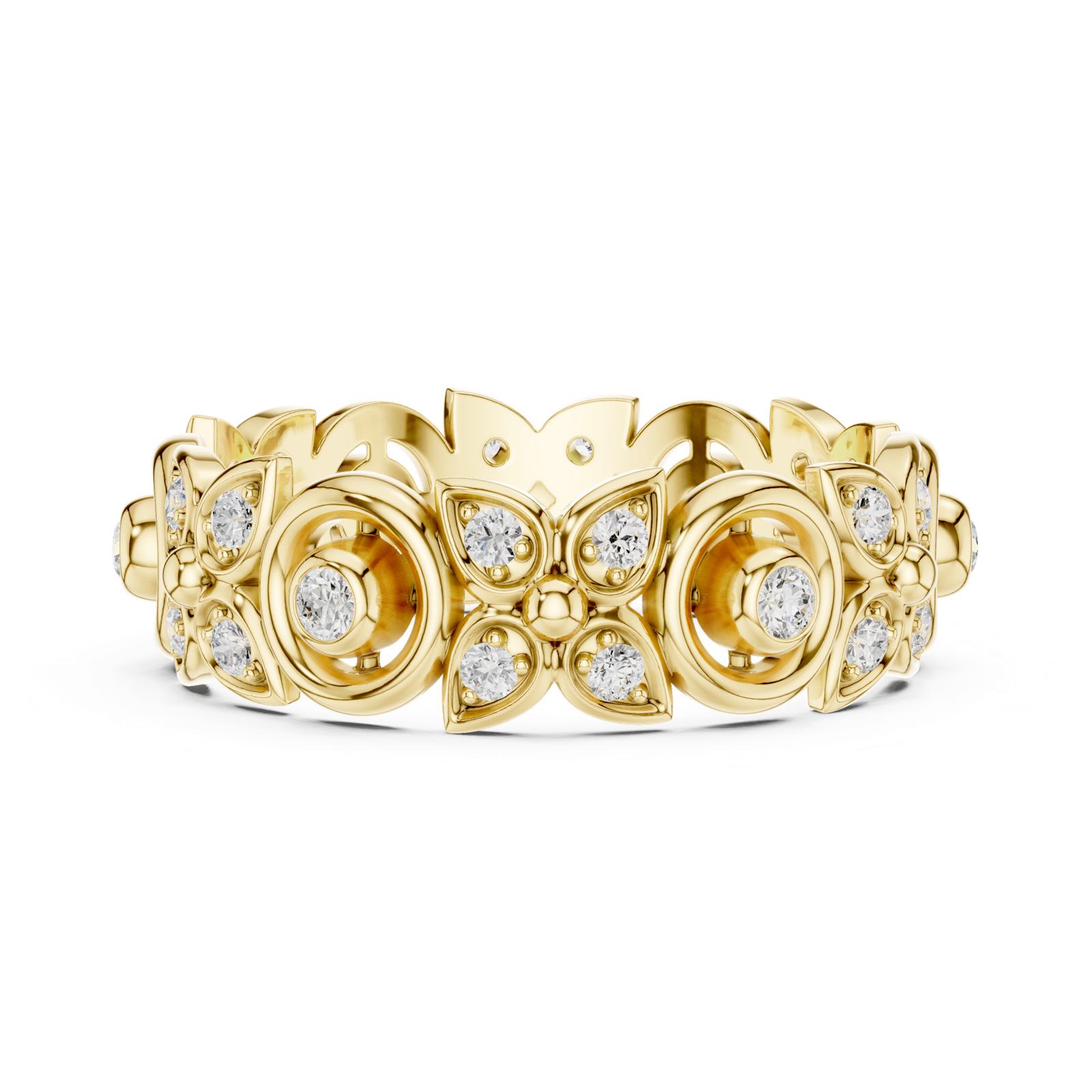 Gold Ring R36, Yellow Gold, view 3