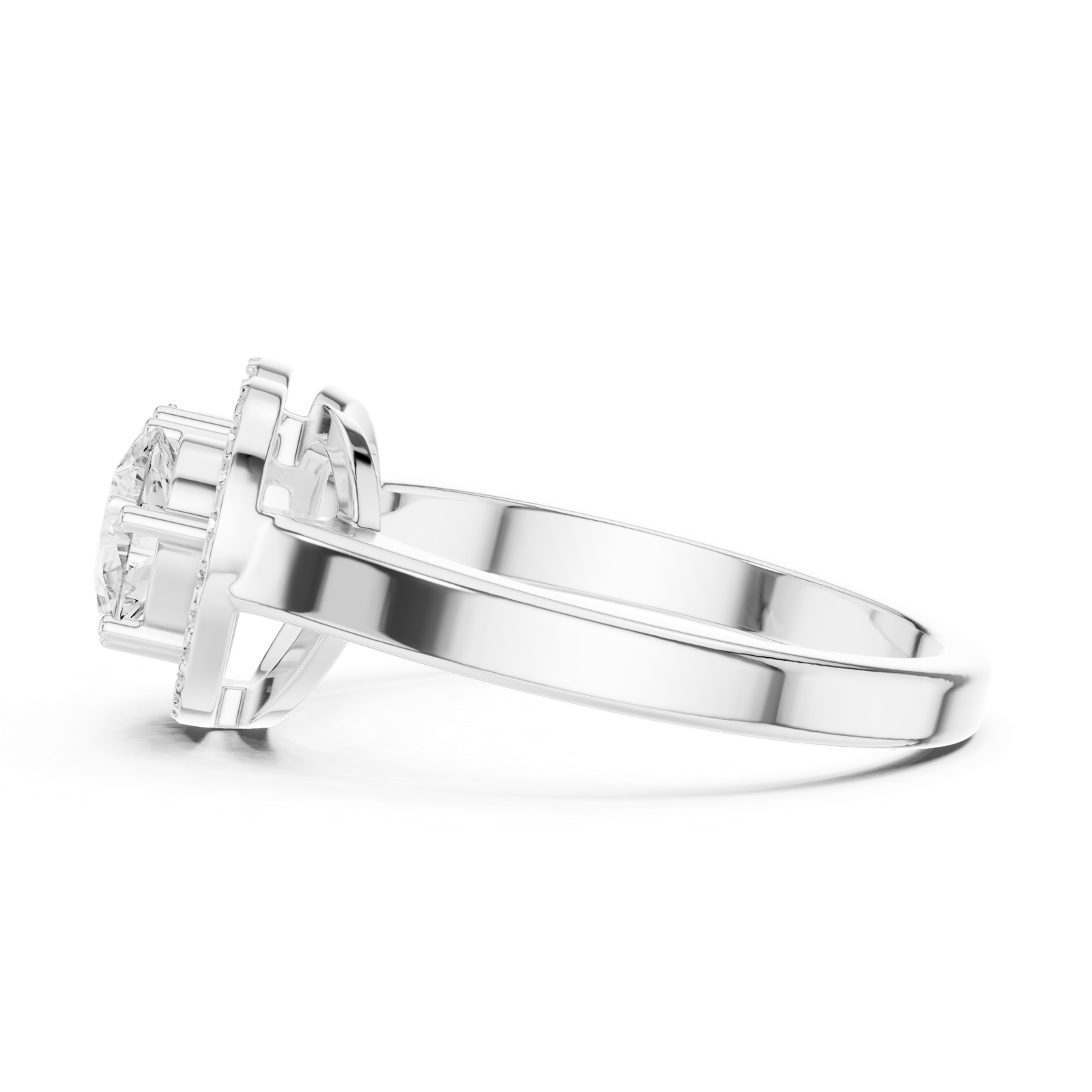 Gold Ring DDLR-533, White Gold, view 3