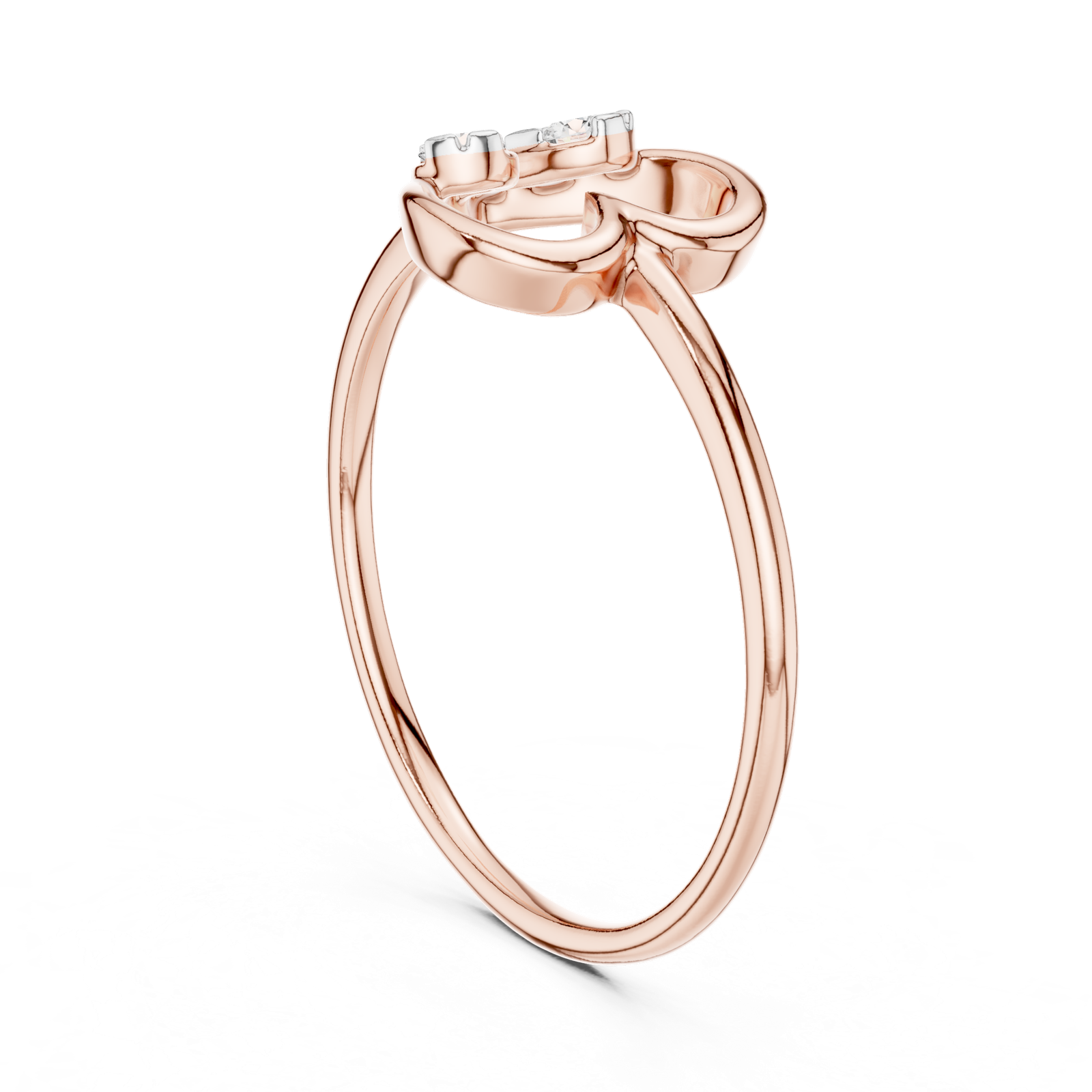 Gold Ring 12-10039@L, Rose Gold, view 1