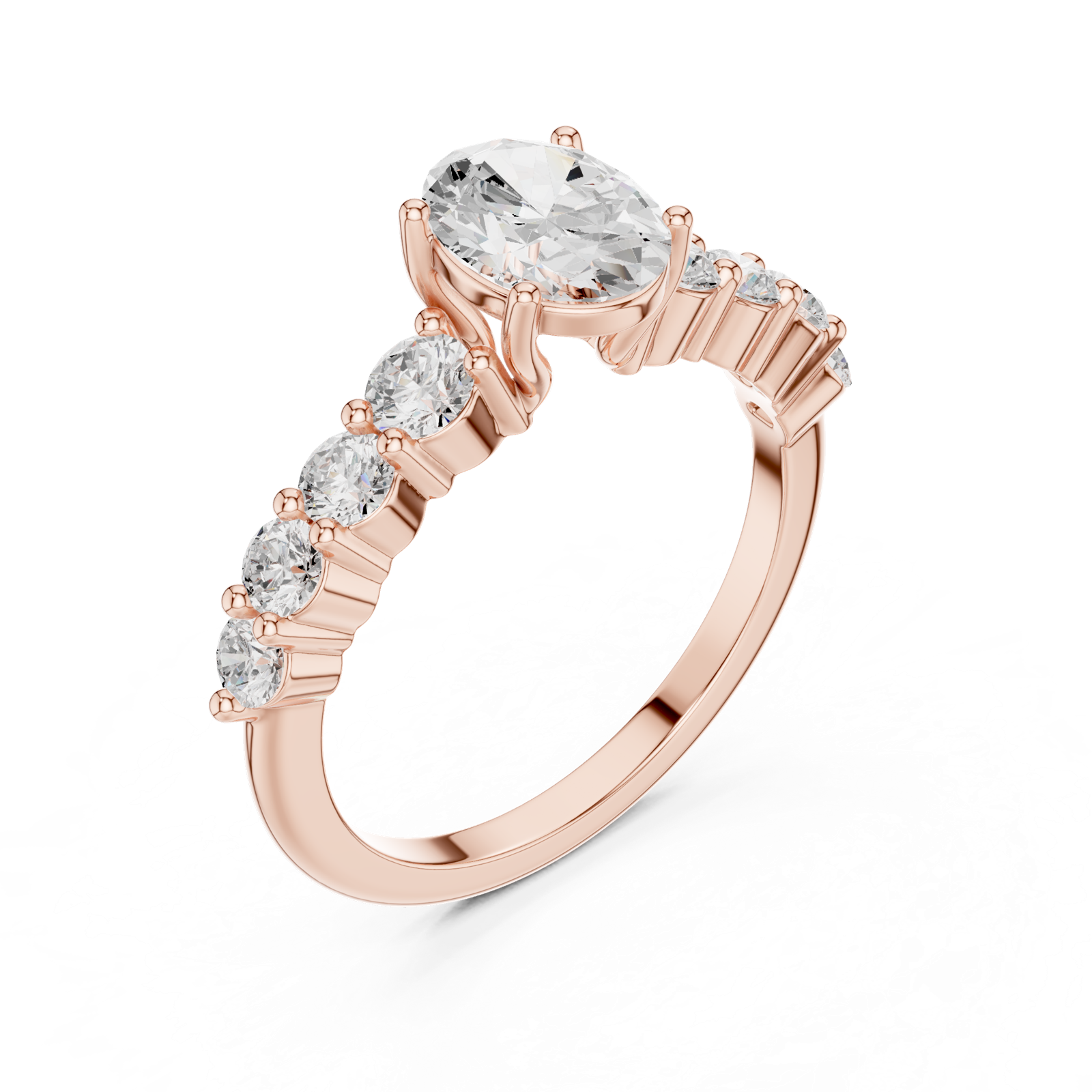 Gold Ring DDLR-1056, Rose Gold, view 2