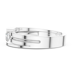 Gold Ring HLR-05 3MM, White Gold, view 3