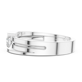 Gold Ring HLR-05 3MM, White Gold, view 3