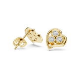 Gold Earrings 9-10006E, Yellow Gold, view 1