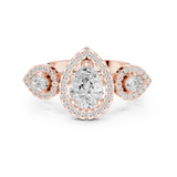 Gold Ring DDLR-317, Rose Gold, view 4
