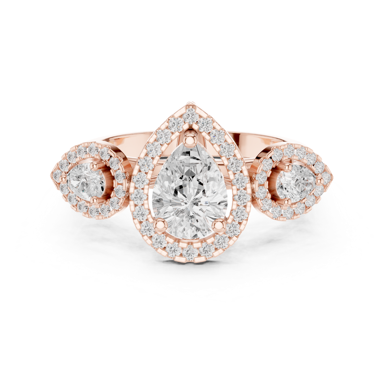 Gold Ring DDLR-317, Rose Gold, view 4