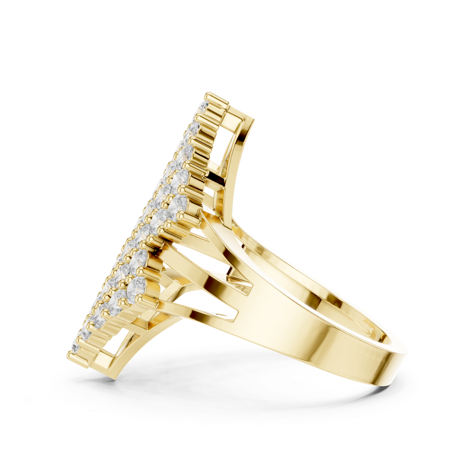 Gold Ring DDLR-463, Yellow Gold, view 3