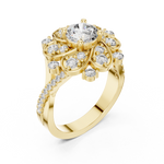 Gold Ring DDLR-187, Yellow Gold, view 2