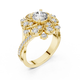 Gold Ring DDLR-187, Yellow Gold, view 2