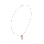 Gold Jewelry DDPO-001, Marquise center stone, Rose Gold, view 1