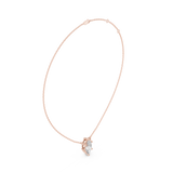 Gold Jewelry DDPO-001, Marquise center stone, Rose Gold, view 1