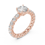 Gold Ring DDLR-693, Rose Gold, view 2
