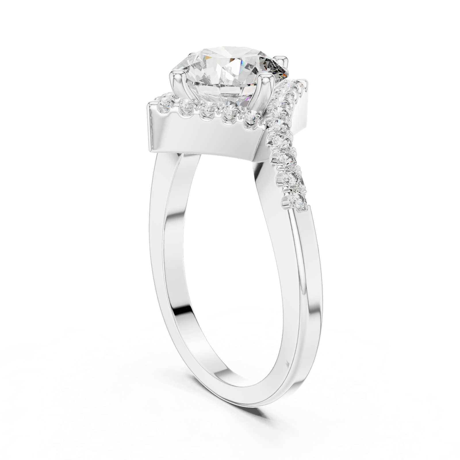 Gold Ring DDLR-156, White Gold