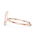 Gold Ring HLR-229, Rose Gold, view 3
