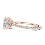 Gold Jewelry, Cushion center stone, Rose Gold, view 3
