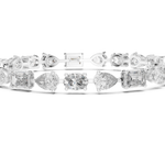 14K Solid Gold Lab Diamond Bracelet, White Gold, view 3
