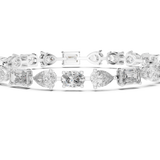 14K Solid Gold Lab Diamond Bracelet, White Gold, view 3
