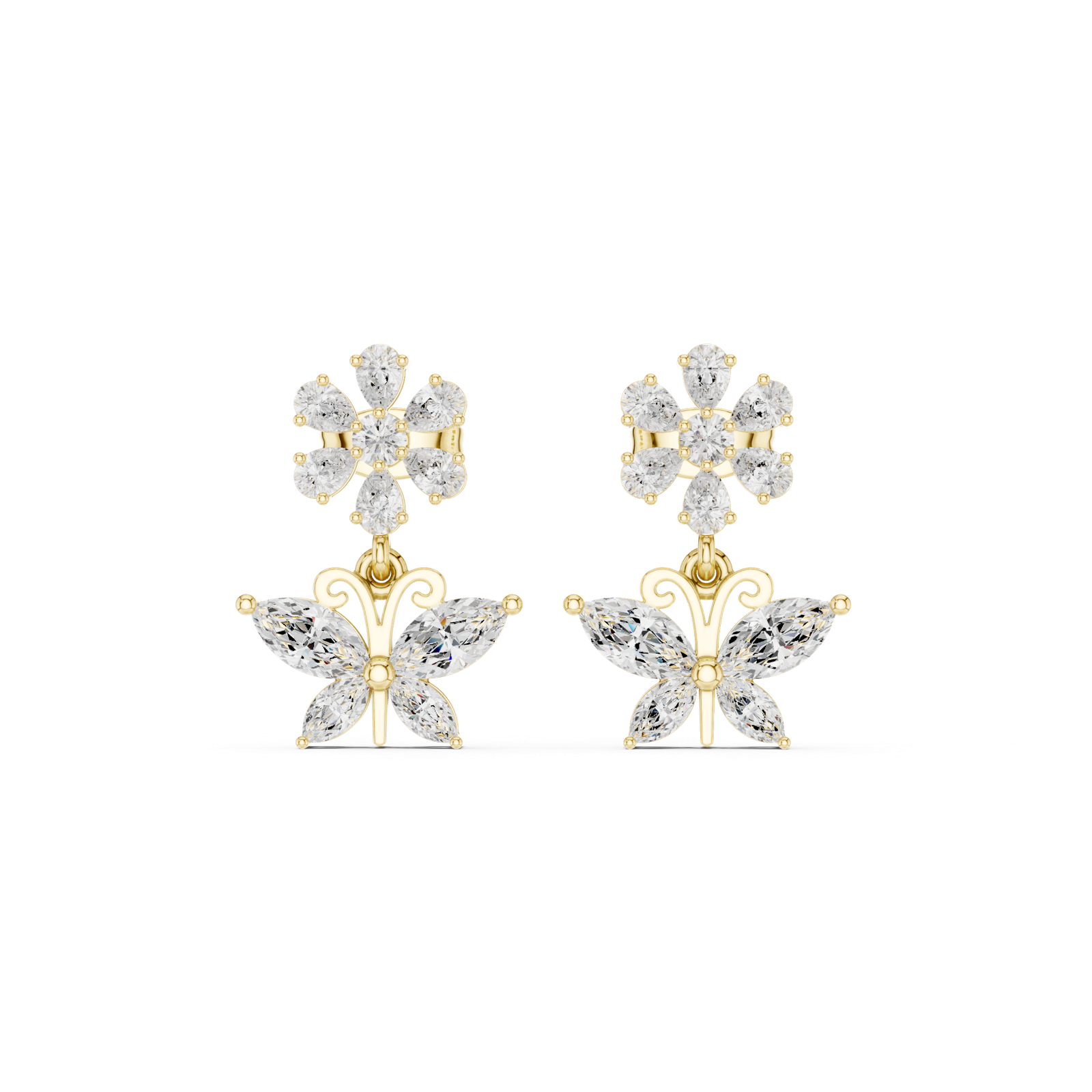 Gold Earrings AOMER, Yellow Gold