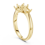 Gold Ring DDLR-044, Cushion center stone, Yellow Gold, view 1