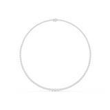 14K Solid Gold Lab Diamond Tennis Necklace, White Gold