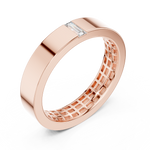 14K Solid Gold Lab Diamond Solitaire Ring, Rose Gold, view 2