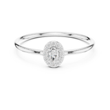 Gold Ring HLR-207, White Gold, view 4