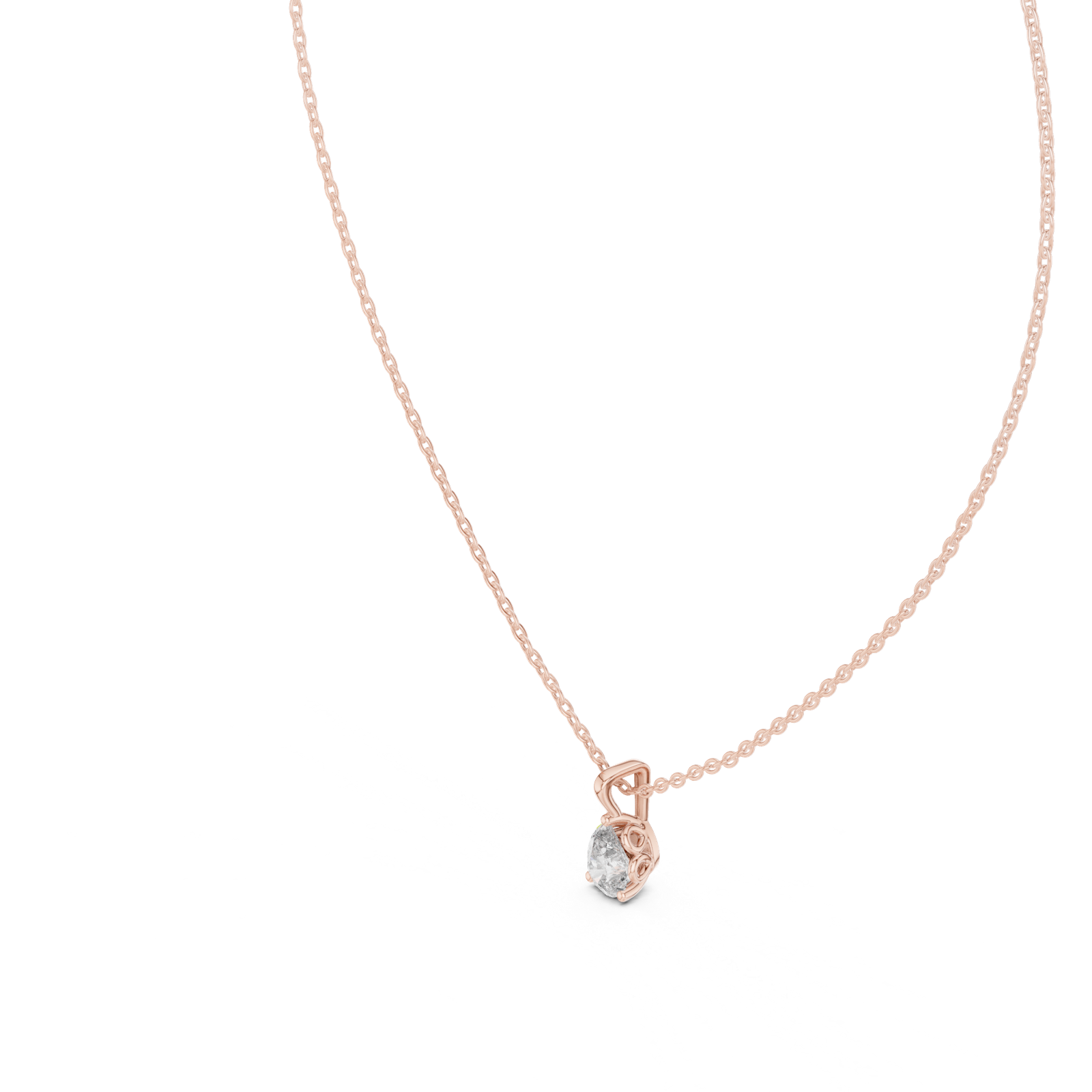 Gold Pendant GPD-0066, Rose Gold, view 2