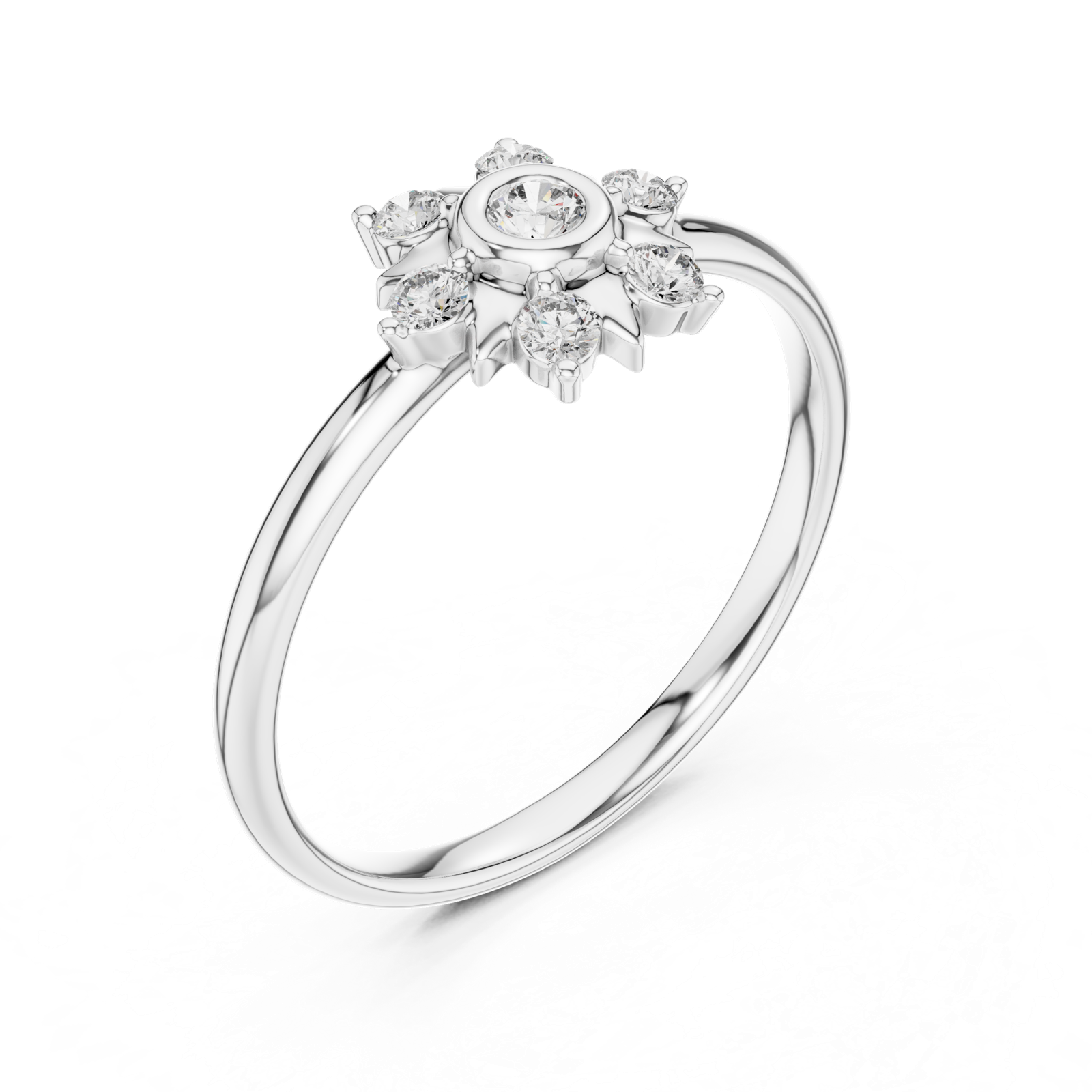 Gold Ring 1 (341), White Gold, view 2