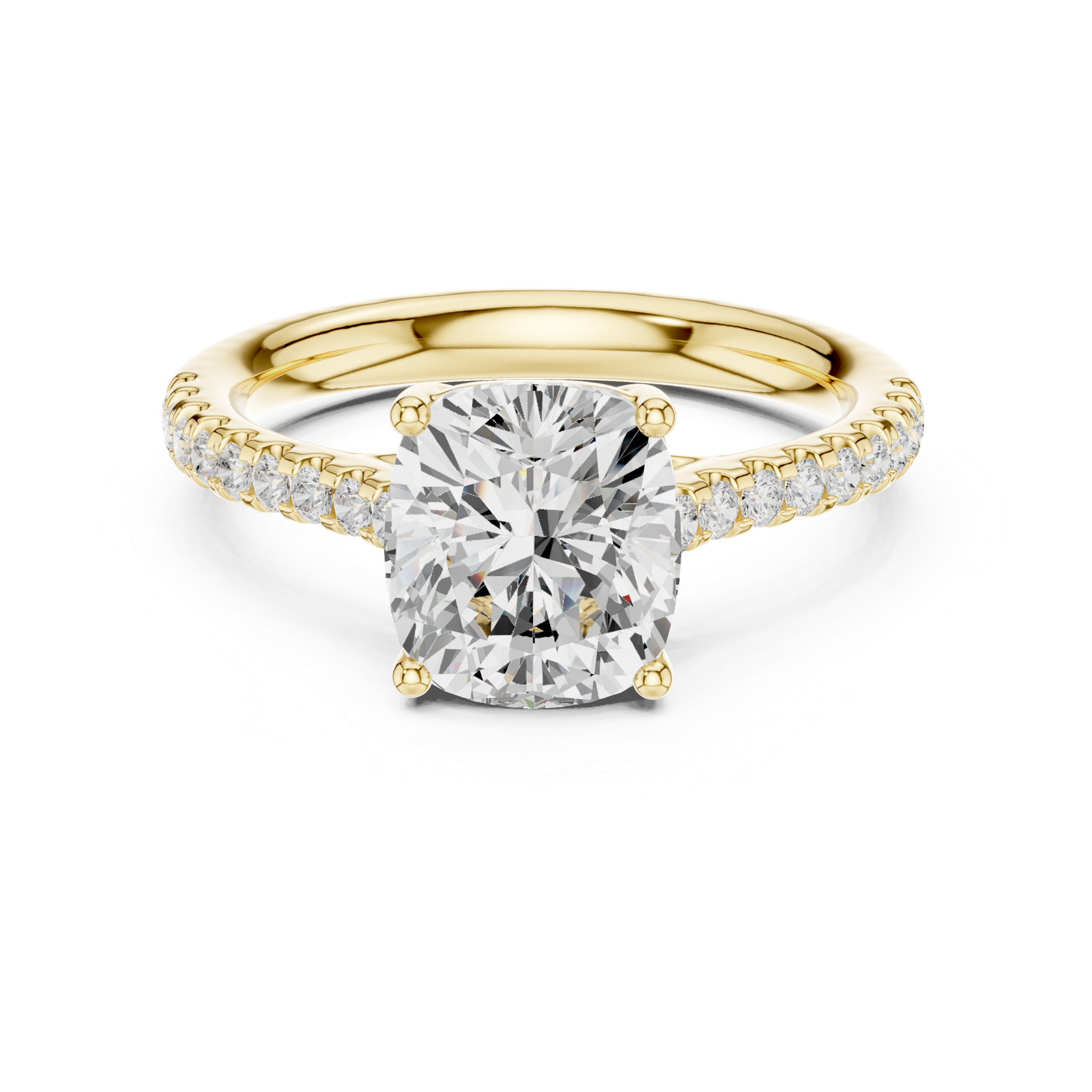 Gold Ring DDLR-728, Yellow Gold, view 4
