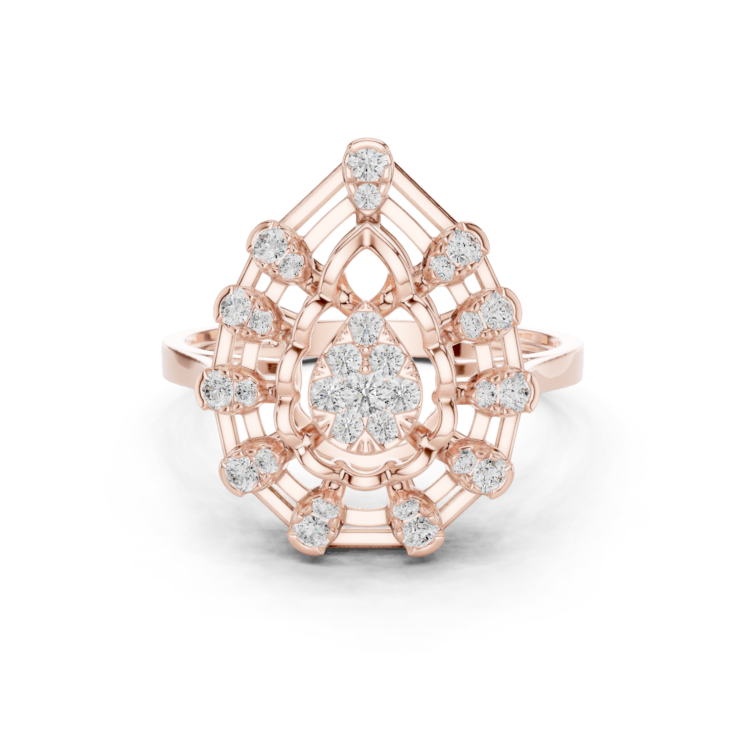 Gold Ring DDLR-822, Rose Gold