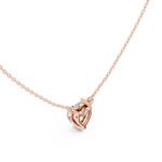 Gold Jewelry DDPO-001, Heart center stone, Rose Gold, view 2