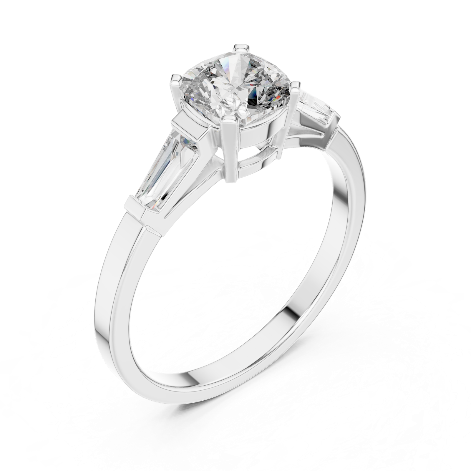 Gold Ring 00001L (16), White Gold, view 2
