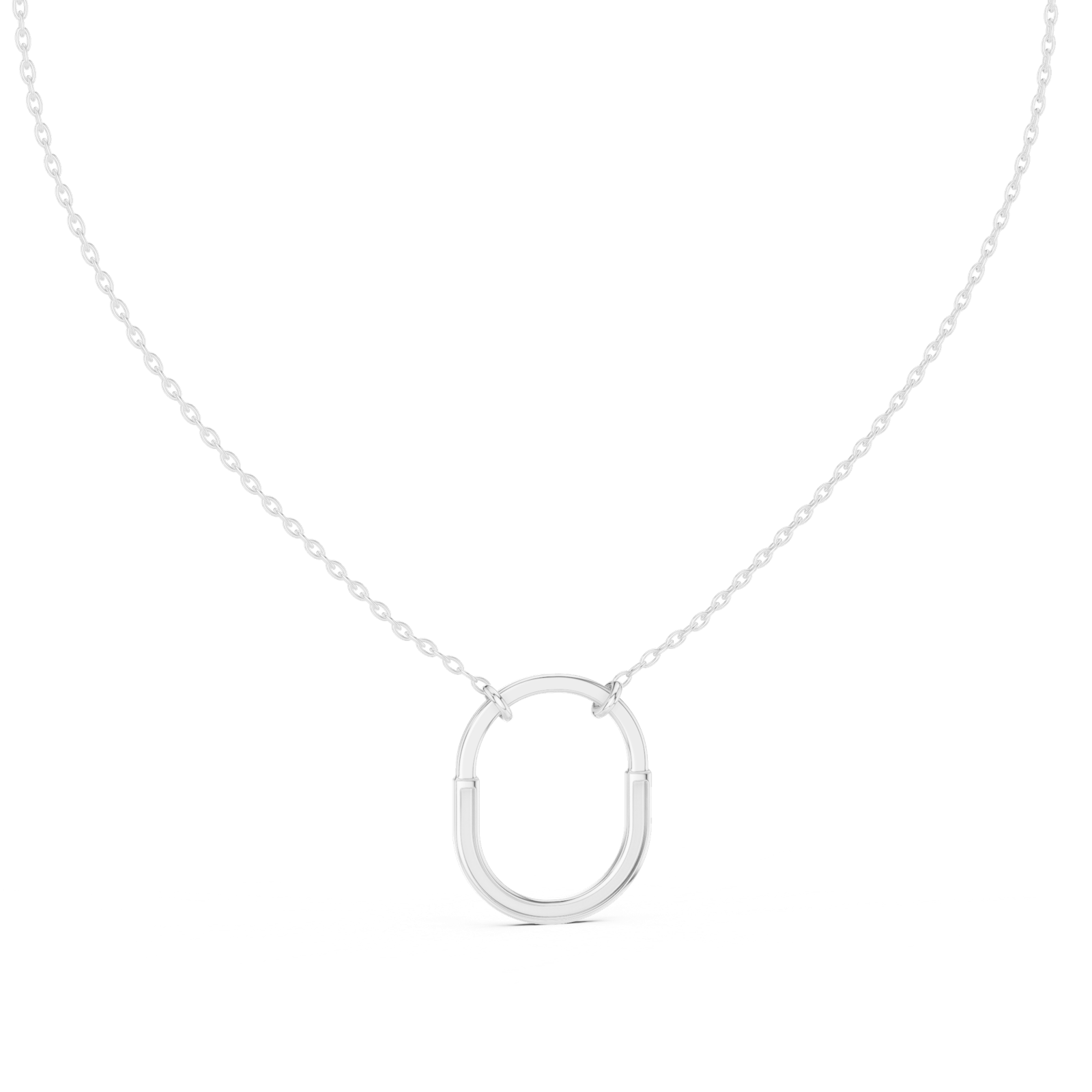 Gold Pendant 12-10002P, White Gold