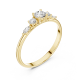 Gold Ring HLR-89, Yellow Gold, view 2