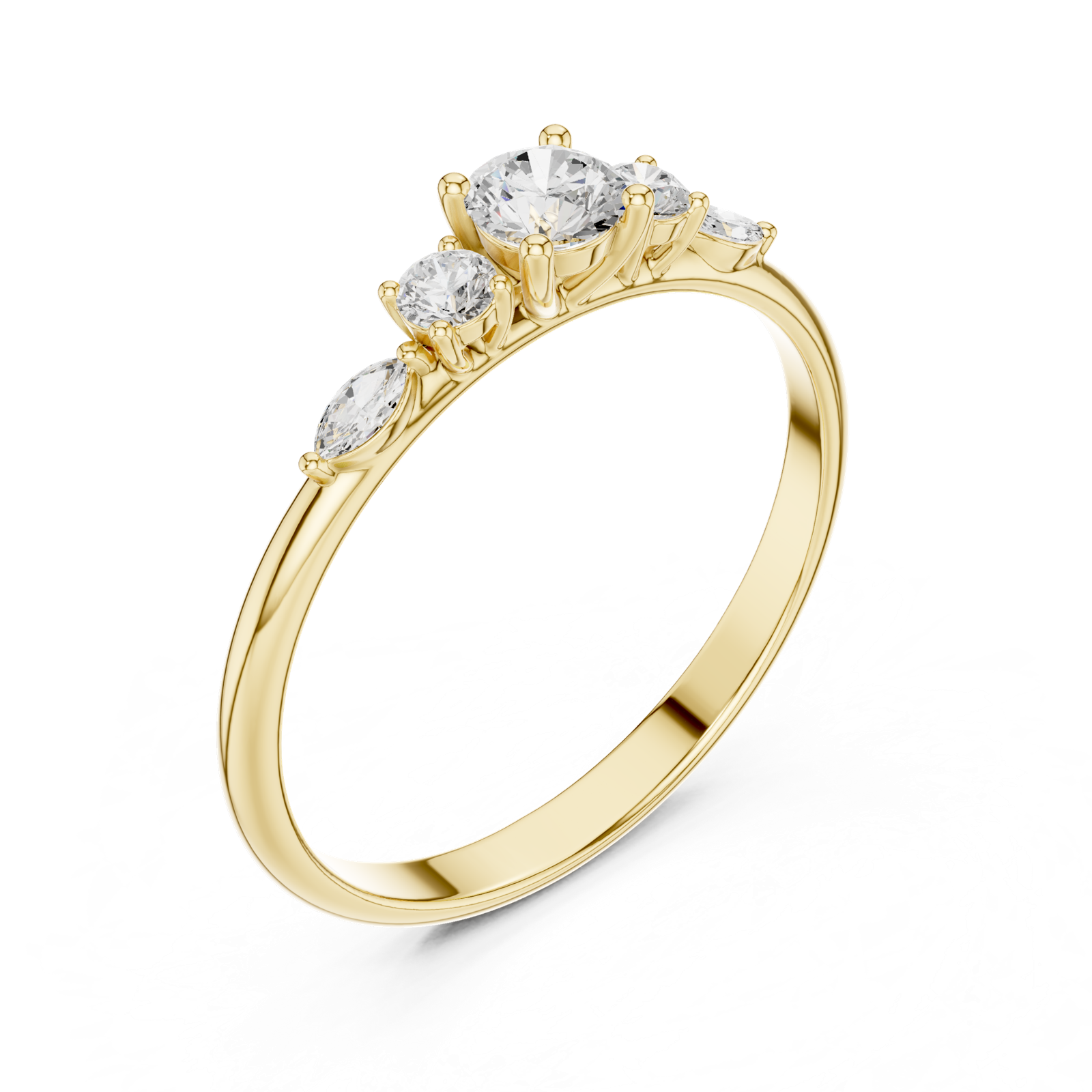 Gold Ring HLR-89, Yellow Gold, view 2