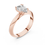 Gold Jewelry L36-8, Pear center stone, Rose Gold, view 2
