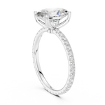 Gold Jewelry L36-16, Oval center stone, White Gold, view 1