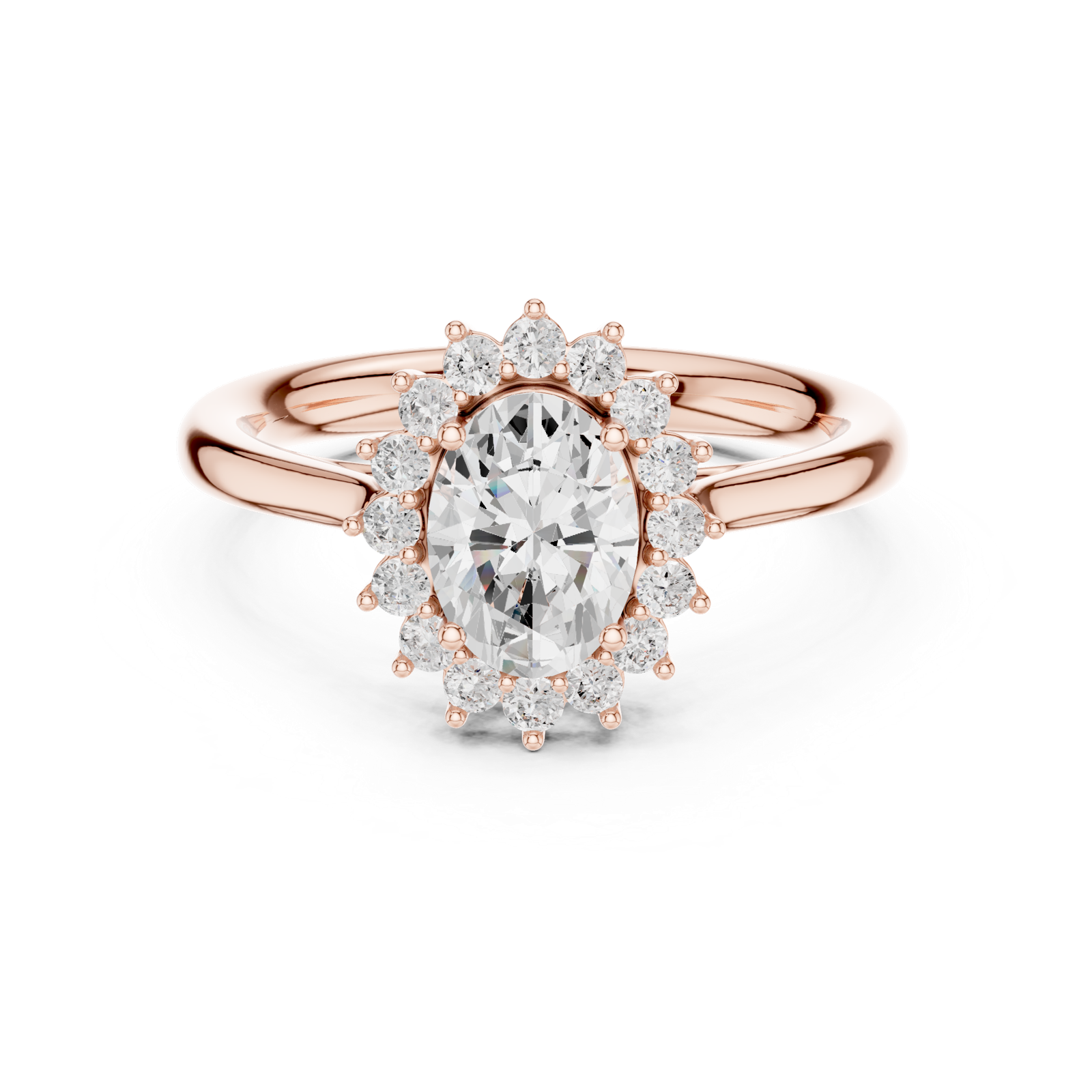 Gold Ring DDLR-698, Rose Gold, view 4