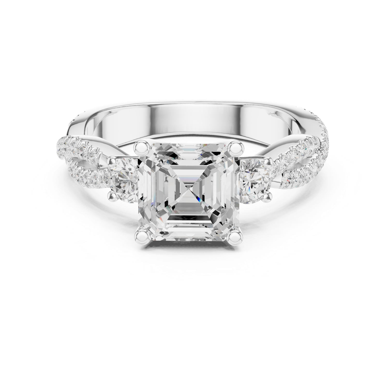 Gold Ring DDLR-1032, White Gold