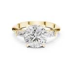 Gold Jewelry L35-67, Round center stone, Yellow Gold, view 4