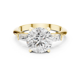 Gold Jewelry L35-67, Round center stone, Yellow Gold, view 4