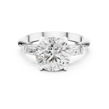 Gold Jewelry L35-67, Round center stone, White Gold, view 4