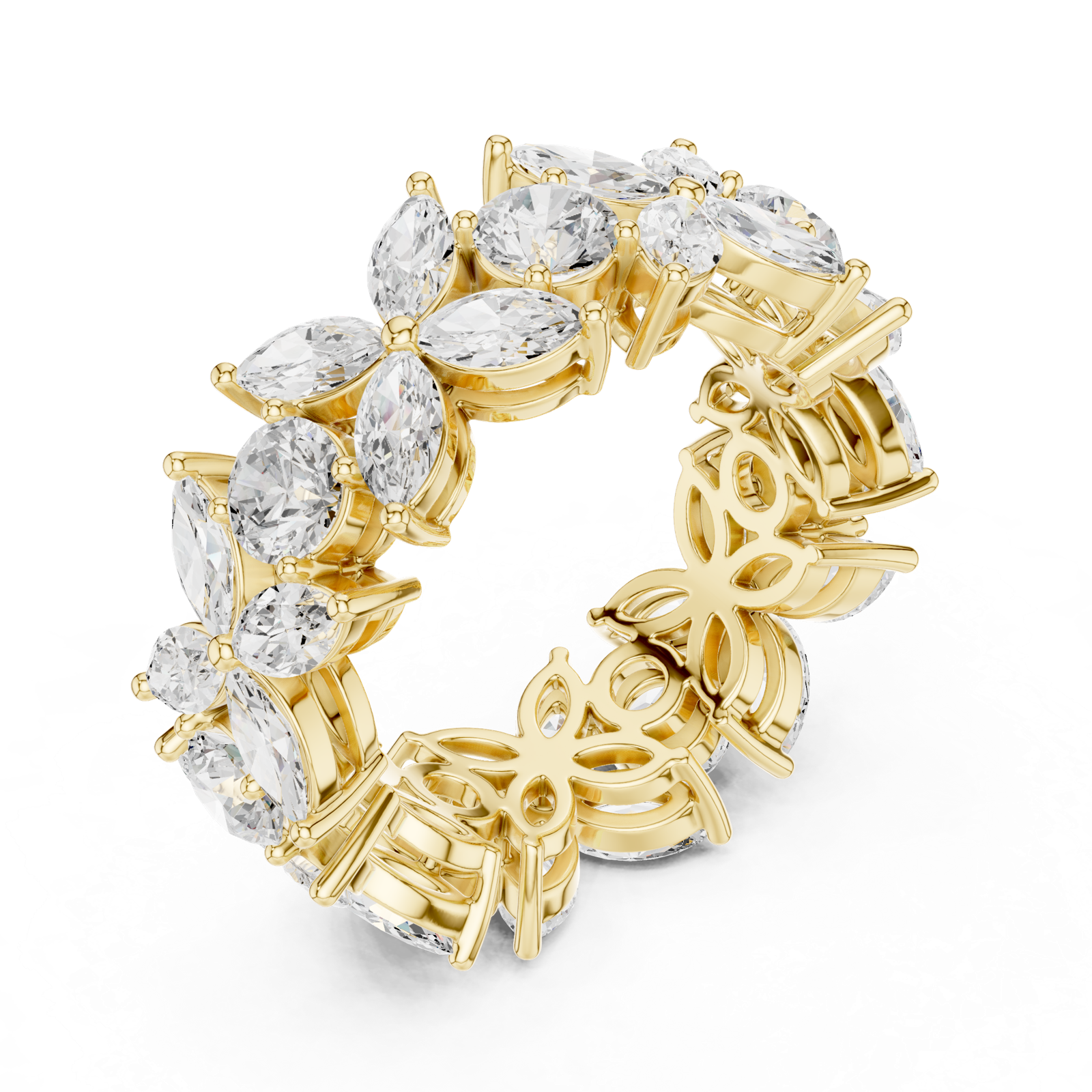 Gold Ring DDLR-439, Yellow Gold, view 2