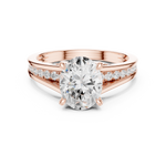 Gold Ring DDLR-995, Rose Gold, view 4