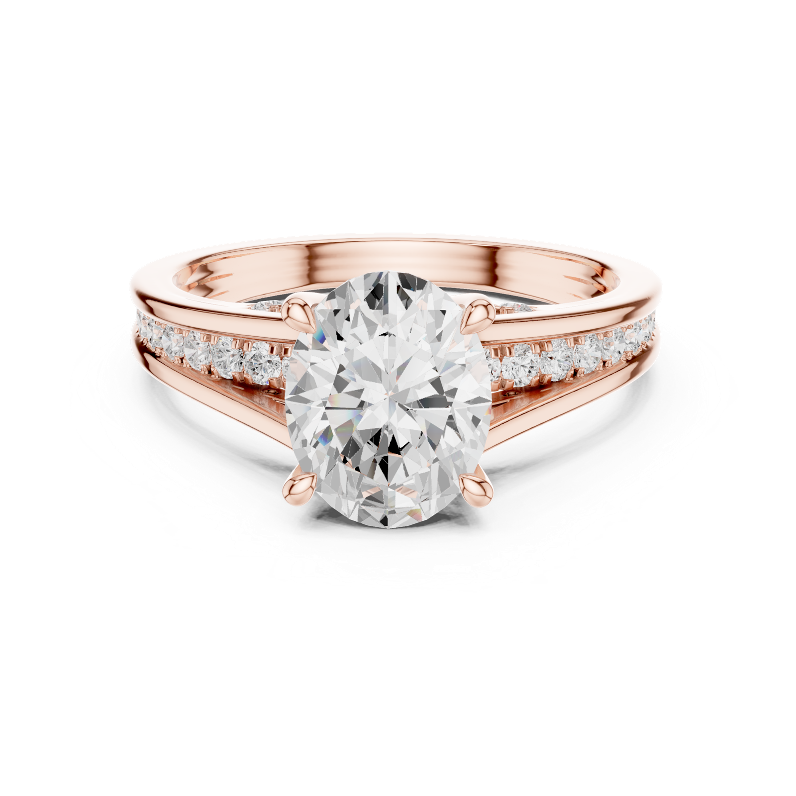 Gold Ring DDLR-995, Rose Gold, view 4