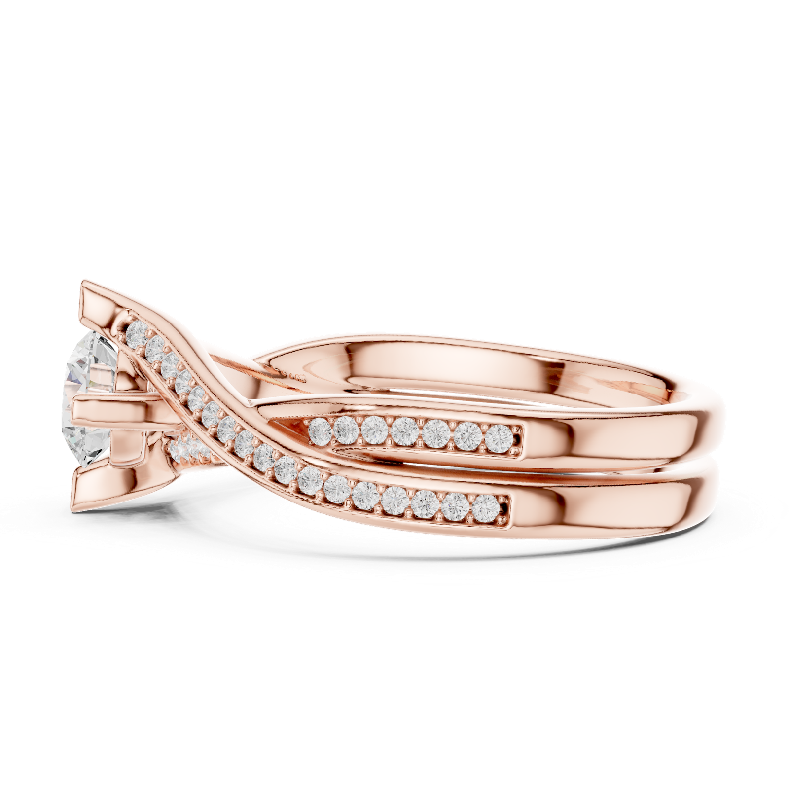 Gold Ring LR-0299, Rose Gold, view 3