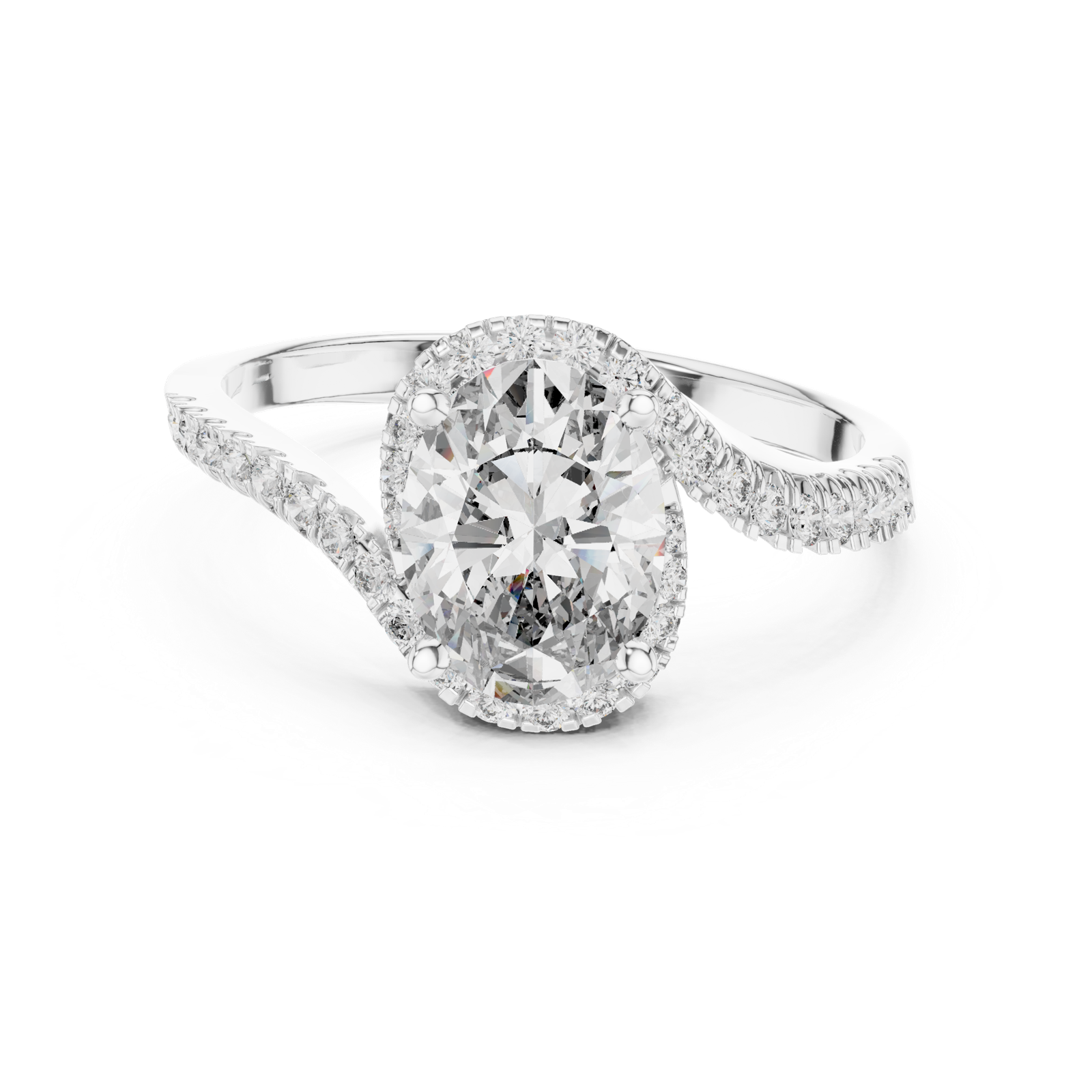 Gold Ring 00001L (48), White Gold